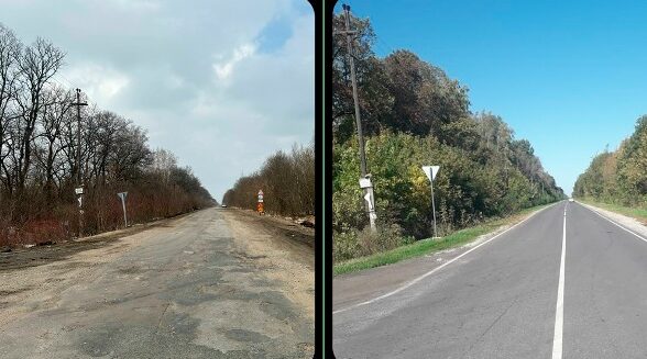 В Комаричском районе капитально отремонтирован участок дороги Комаричи-Лубошево